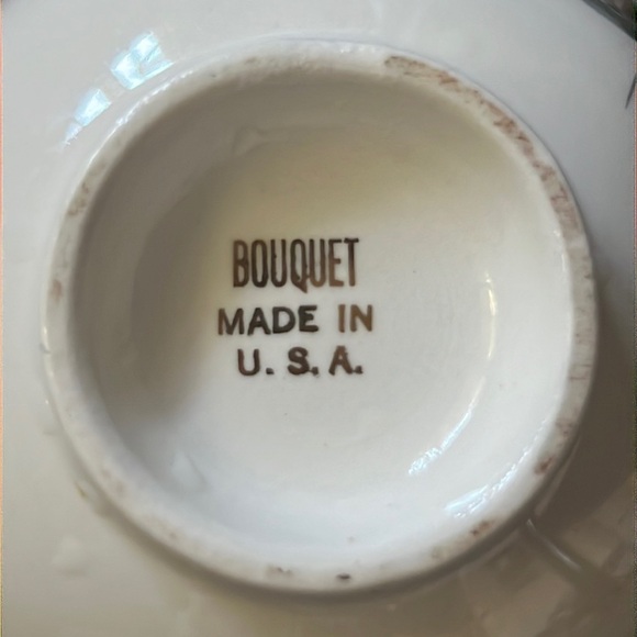 3 Hall Hallcraft Eva Zeisel Bouquet Bread & Butter Oval Plate + Teacup & Saucer - Picture 14 of 15